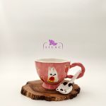 ماگ طرح پاندا و خرگوش قاشق سرامیکی - Image 2
